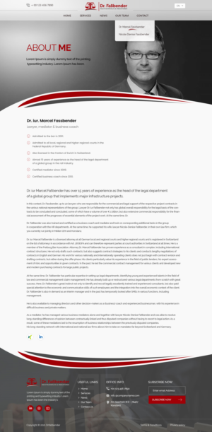 Web Design by Shijo John for Dr. Fassbender Rechtsanwaelte & Mediatoren | Design: #26662570