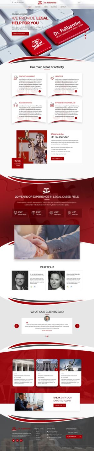 Web Design by Shijo John for Dr. Fassbender Rechtsanwaelte & Mediatoren | Design: #26662571