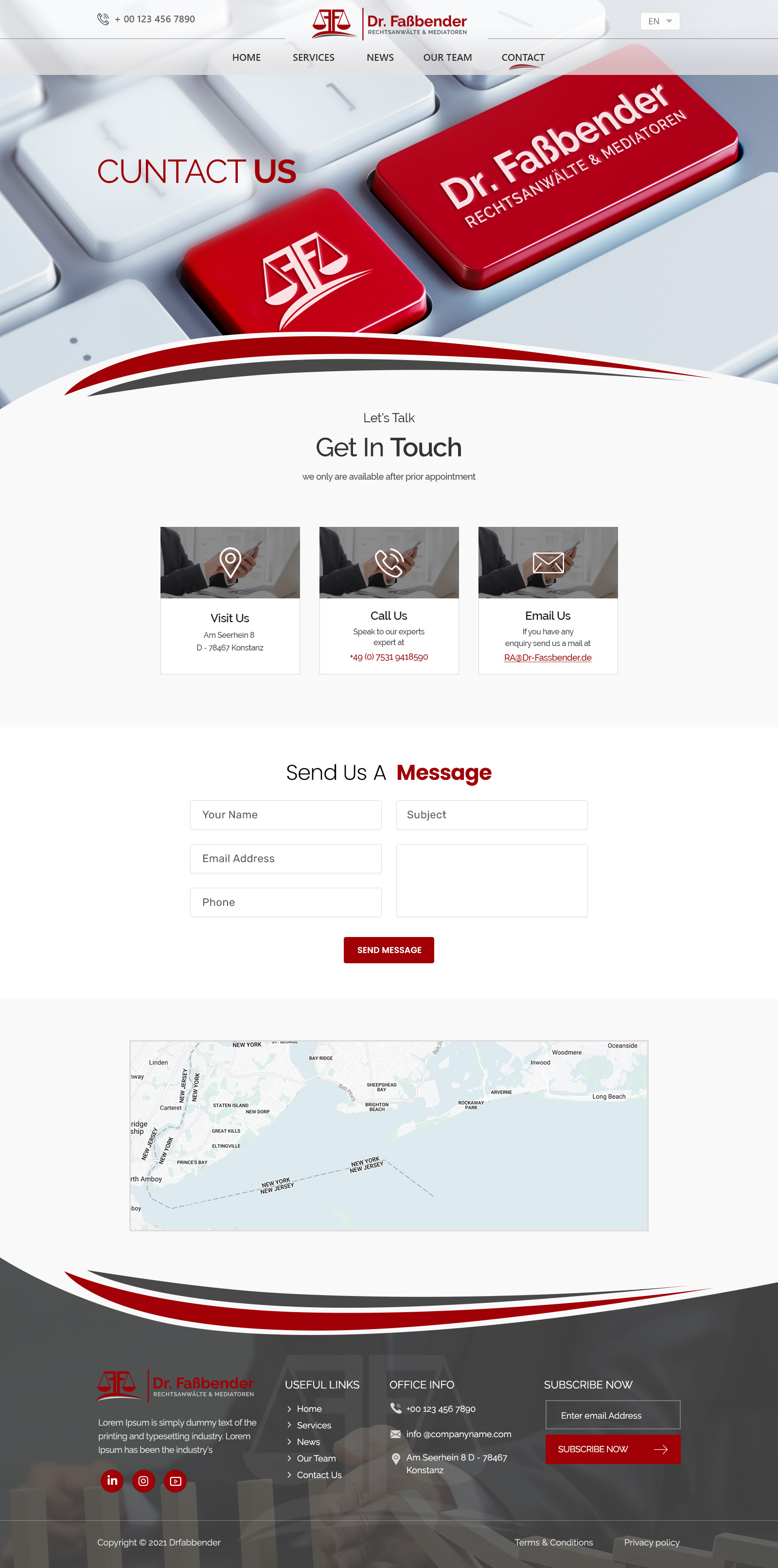 Web Design by Shijo John for Dr. Fassbender Rechtsanwaelte & Mediatoren | Design #26662572