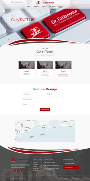Web Design by Shijo John for Dr. Fassbender Rechtsanwaelte & Mediatoren | Design: #26662572