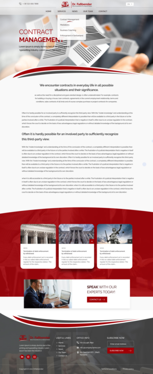 Web Design by Shijo John for Dr. Fassbender Rechtsanwaelte & Mediatoren | Design: #26662573