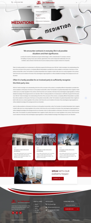 Web Design by Shijo John for Dr. Fassbender Rechtsanwaelte & Mediatoren | Design: #26662578
