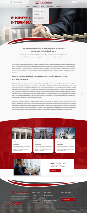 Web Design by Shijo John for Dr. Fassbender Rechtsanwaelte & Mediatoren | Design: #26666837