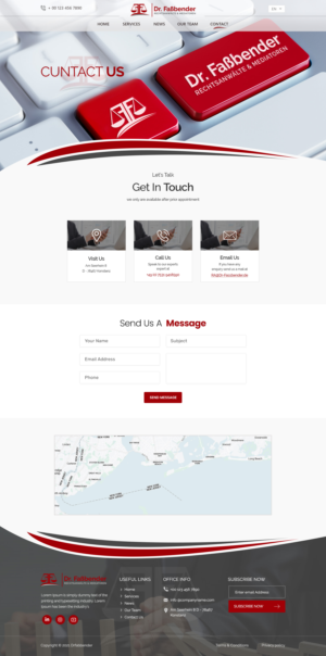 Web Design by Shijo John for Dr. Fassbender Rechtsanwaelte & Mediatoren | Design: #26676907