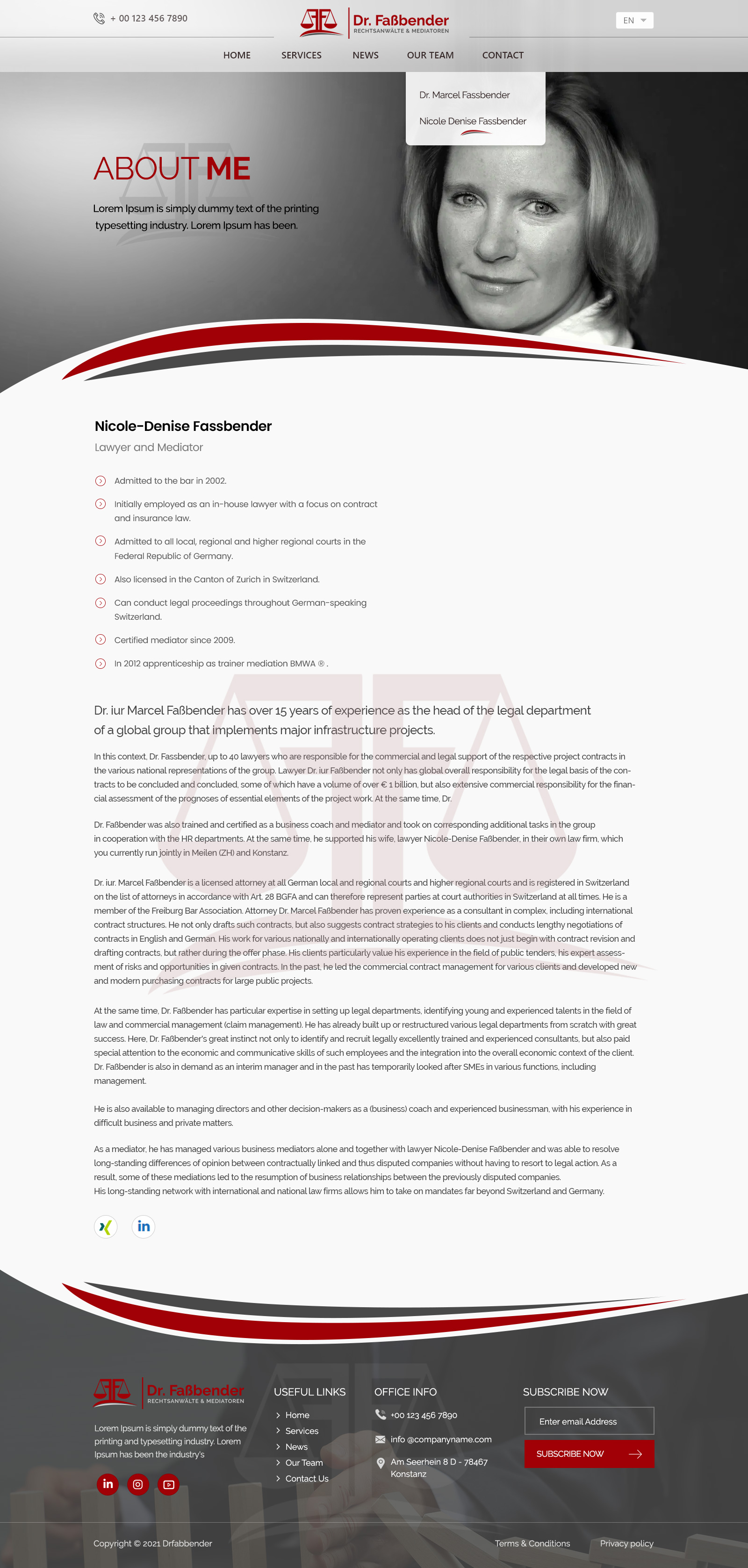 Web Design by Shijo John for Dr. Fassbender Rechtsanwaelte & Mediatoren | Design #26676910