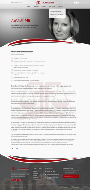 Web Design by Shijo John for Dr. Fassbender Rechtsanwaelte & Mediatoren | Design: #26676910