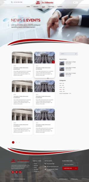 Web Design by Shijo John for Dr. Fassbender Rechtsanwaelte & Mediatoren | Design: #26676912