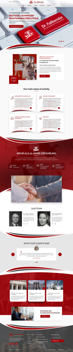Web Design by Shijo John for Dr. Fassbender Rechtsanwaelte & Mediatoren | Design: #26679826