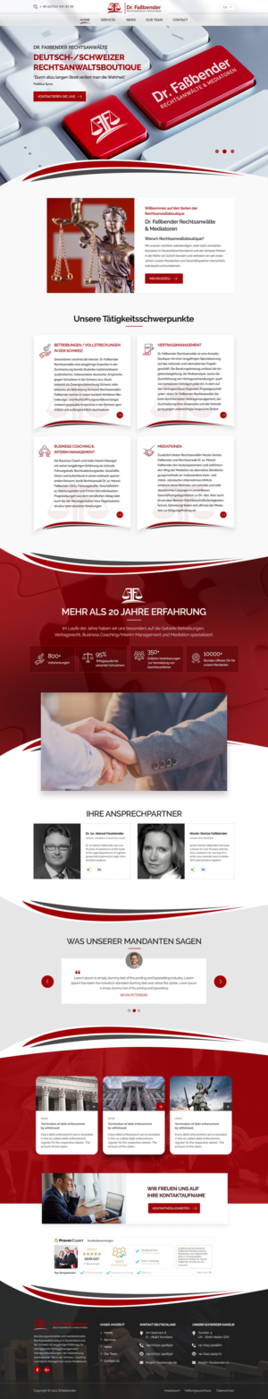 Web Design by Shijo John for Dr. Fassbender Rechtsanwaelte & Mediatoren | Design: #26692862