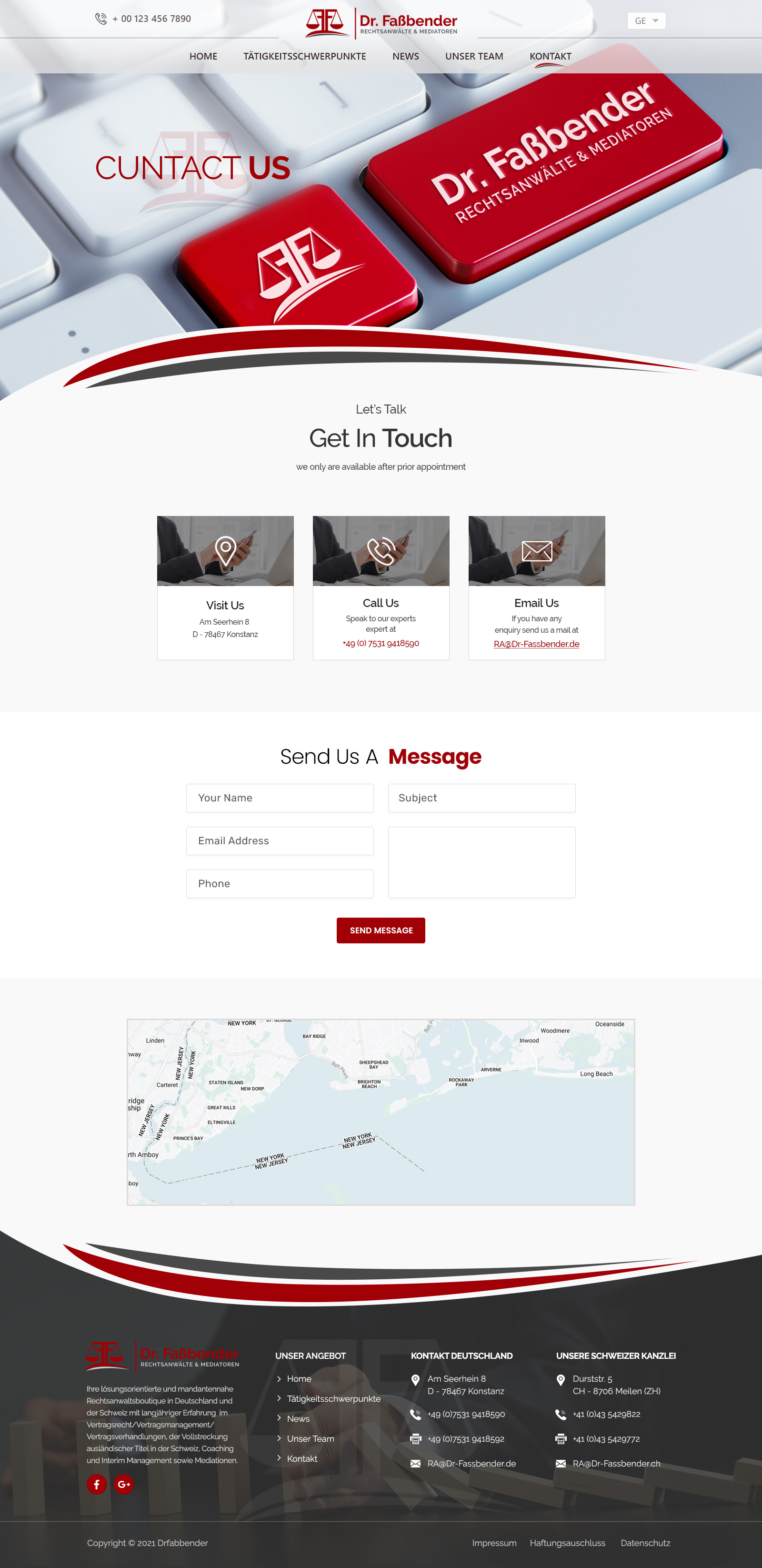 Web Design par Shijo John pour Dr. Fassbender Rechtsanwaelte & Mediatoren | Design #26695966
