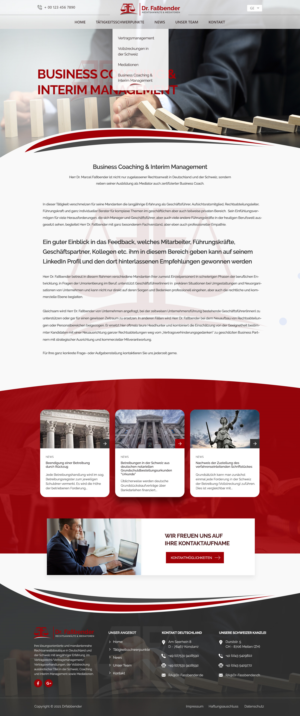 Web Design by Shijo John for Dr. Fassbender Rechtsanwaelte & Mediatoren | Design: #26695968
