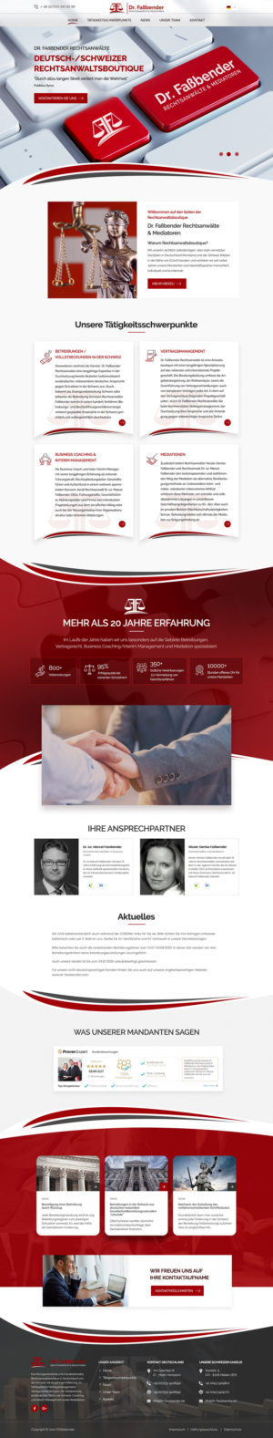 Web Design by Shijo John for Dr. Fassbender Rechtsanwaelte & Mediatoren | Design: #26695971