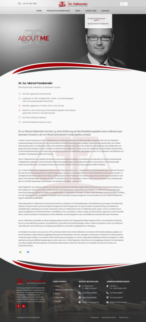 Web Design by Shijo John for Dr. Fassbender Rechtsanwaelte & Mediatoren | Design: #26695973