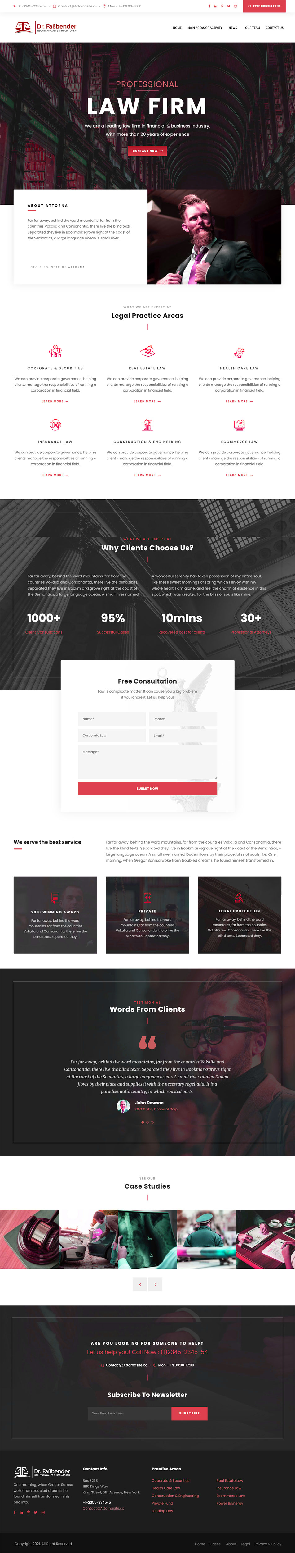 Web Design by Anil for Dr. Fassbender Rechtsanwaelte & Mediatoren | Design #26619626