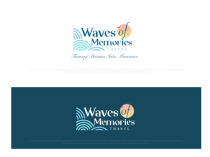 Waves Of Memories Travel  -  Turning Dreams Into Memories | Diseño de Logo por JTdsign