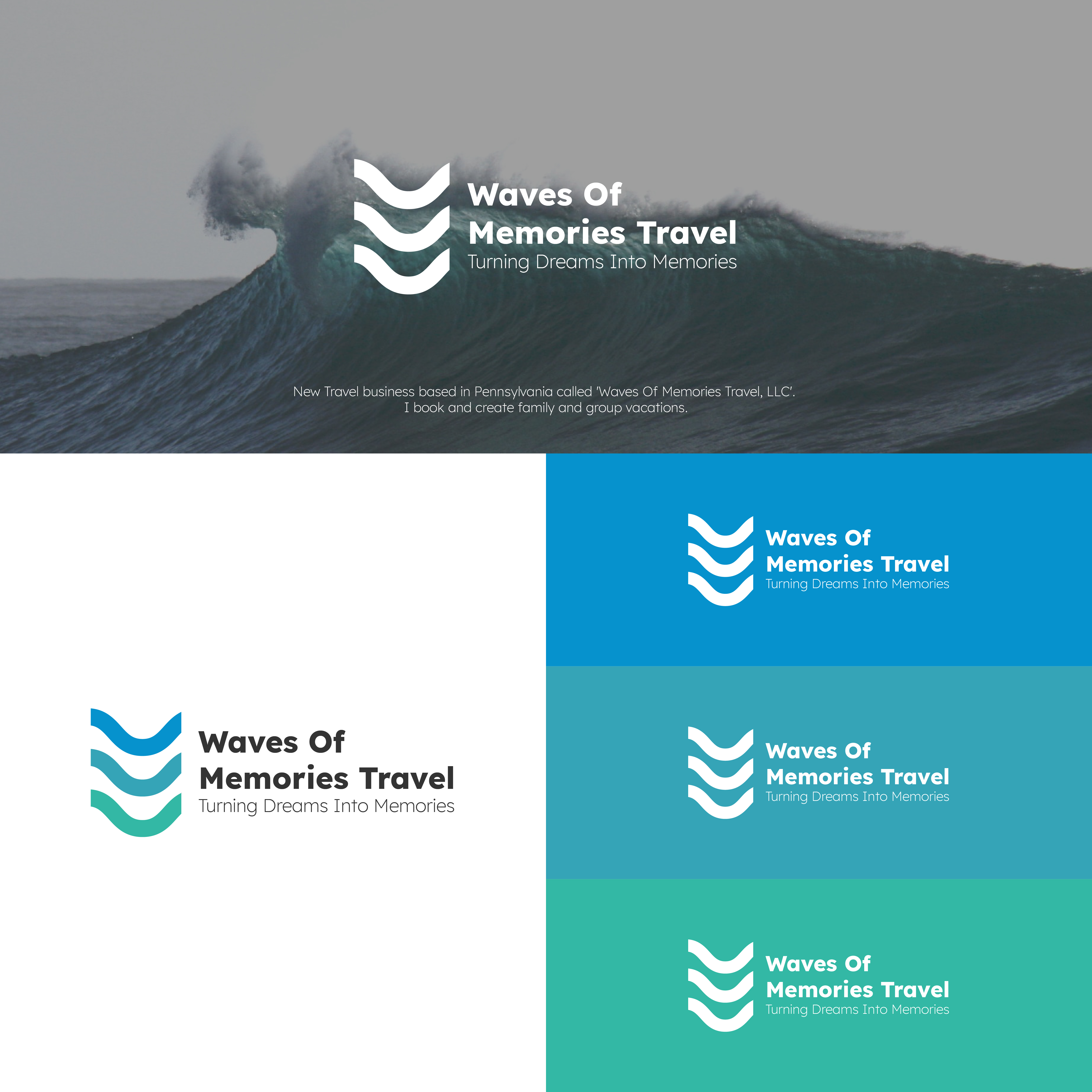 Logo Design by A.R.D.P for Waves Of Memories, LLC. | Design #26595768