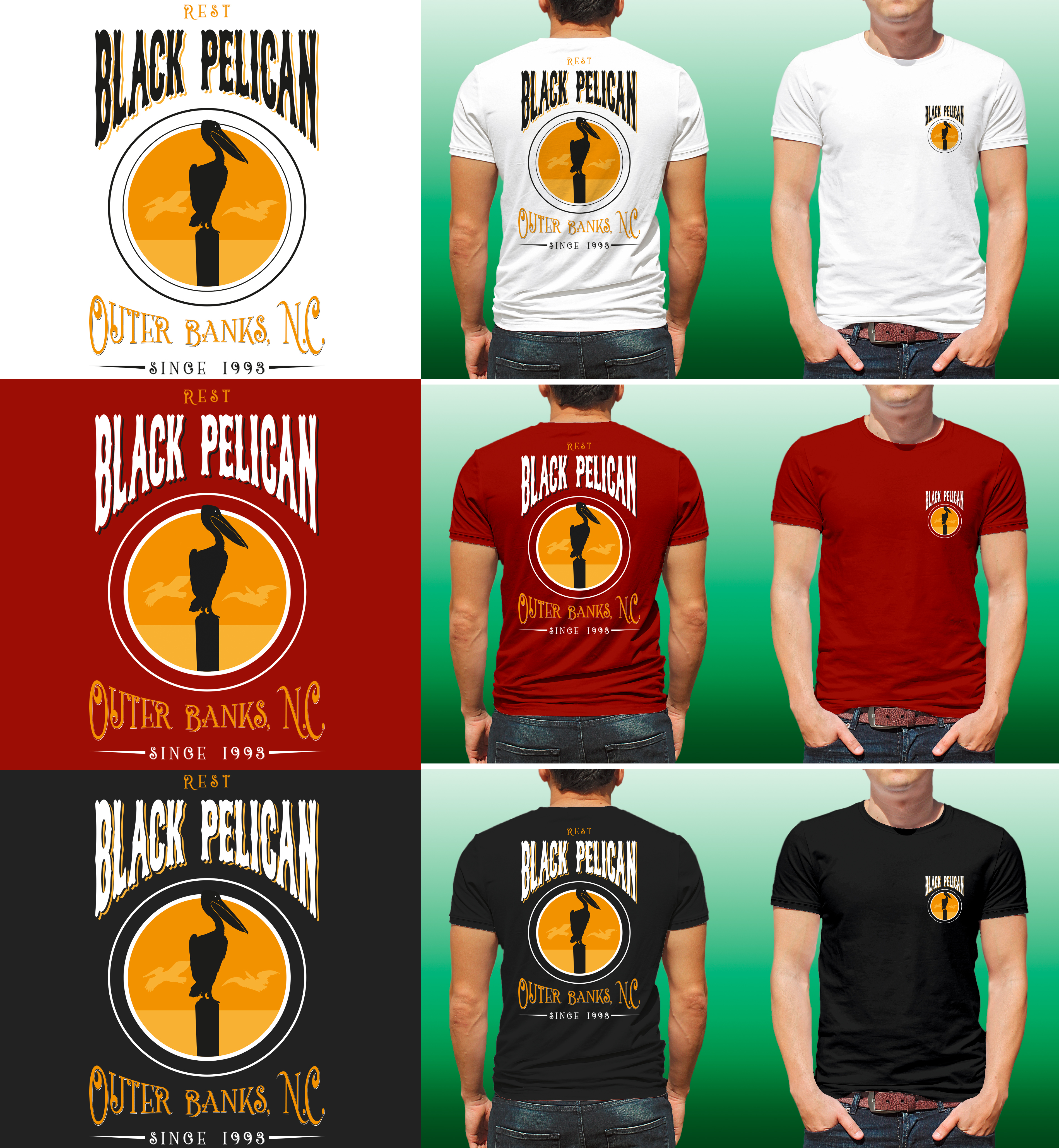 T-shirt Design by Al Pech for Black Pelican Seafood Company | Design #26583999