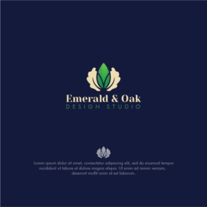 Emerald & Oak Design Studio | Logo Design by saifysyed Studio