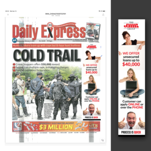 Newspaper  Ad for Front page strip | Zeitungsanzeige-Design von aspiremedia