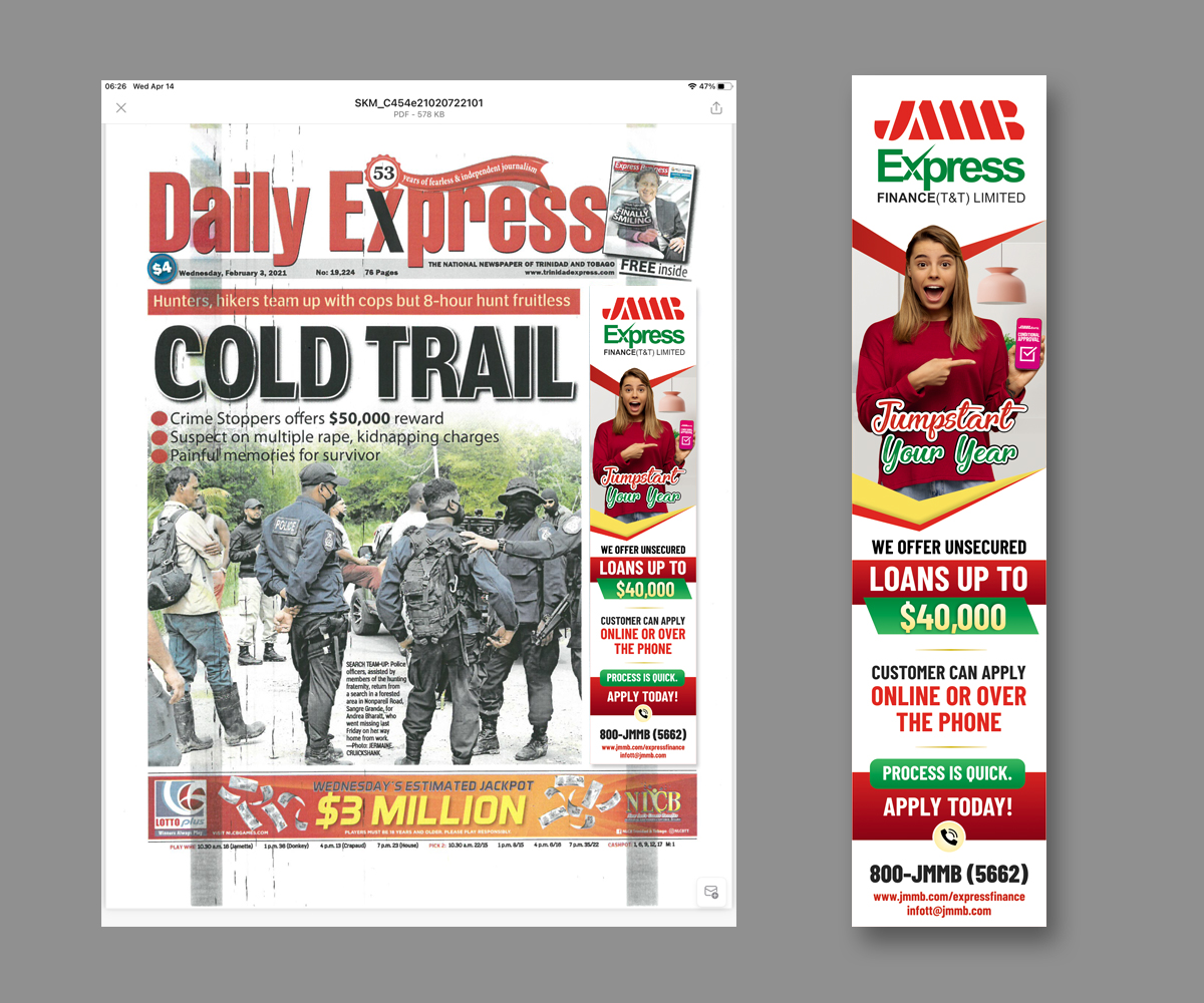 Newspaper Ad Design by ecorokerz for this project | Design #26587200