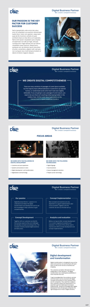 PowerPoint Design by pb for Digital Business Partner Nordic AB | Design: #26601892