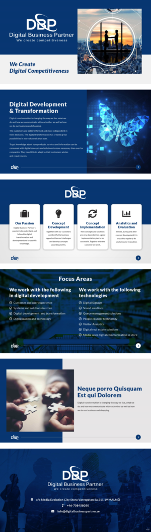PowerPoint Design by pb for Digital Business Partner Nordic AB | Design: #26601893