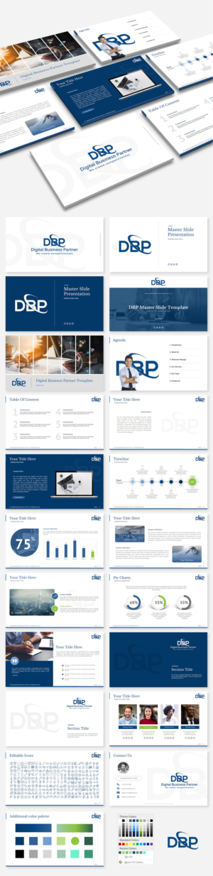 PowerPoint Design by Luvinda for Digital Business Partner Nordic AB | Design: #26621321