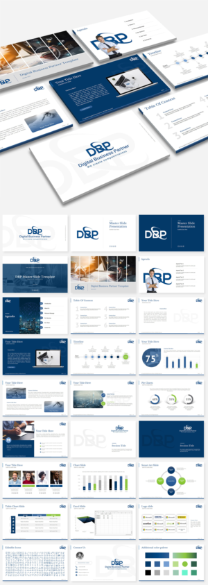 PowerPoint Design by Luvinda for Digital Business Partner Nordic AB | Design: #26656436