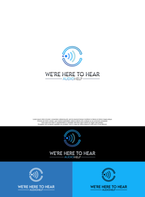 We're Here To Hear     Also I would love to  incorporate the Audio Help name but in a much smaller type than the basic program name. | Design de Logo par siti MWDesign