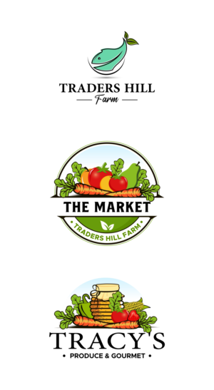 Traders Hill Farm, Traders Hill Market, Tracy's Produce & Gourmet | Logo Design by ZeneFashions