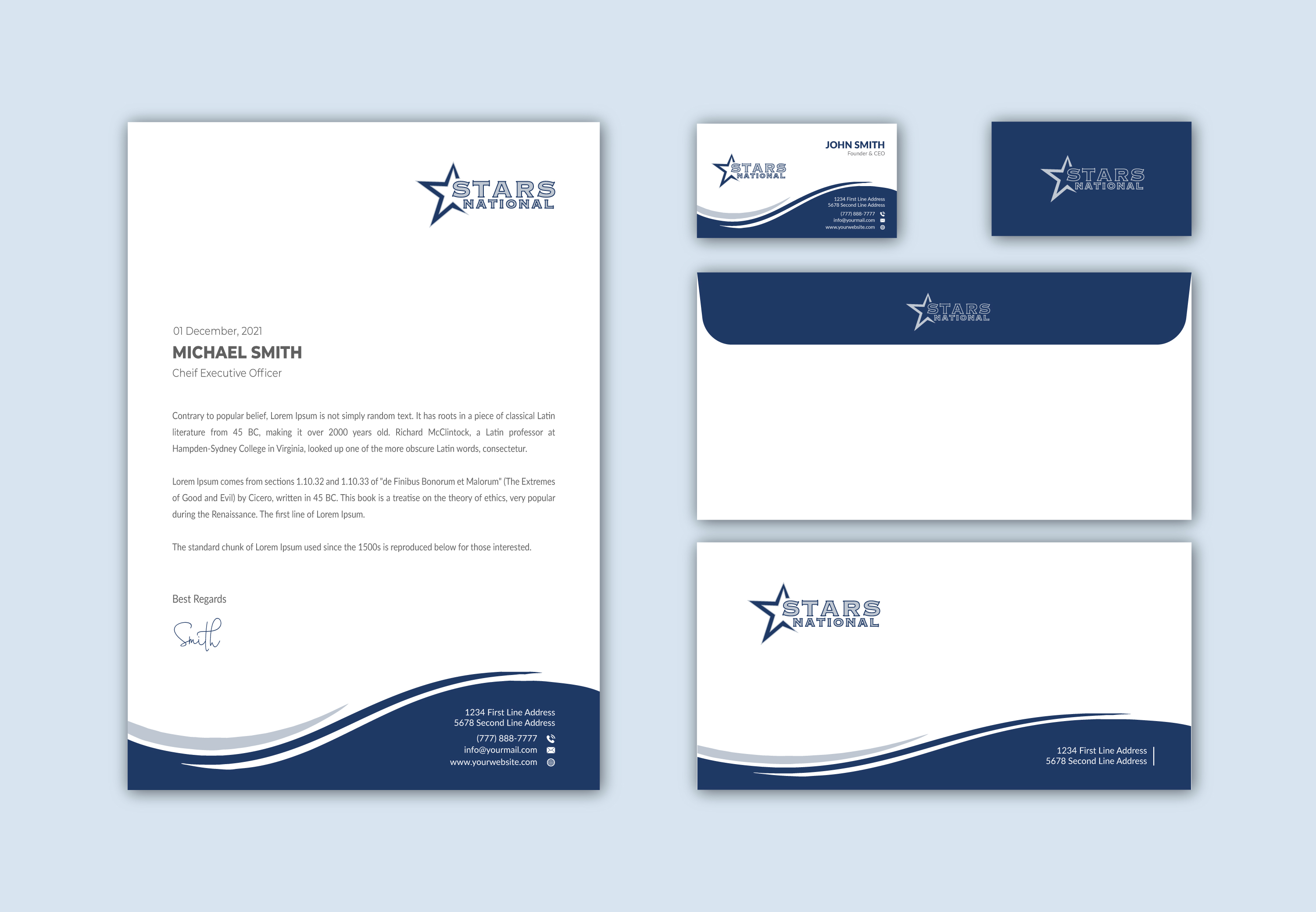 Stationery Design by Musa. A for this project | Design #26601171