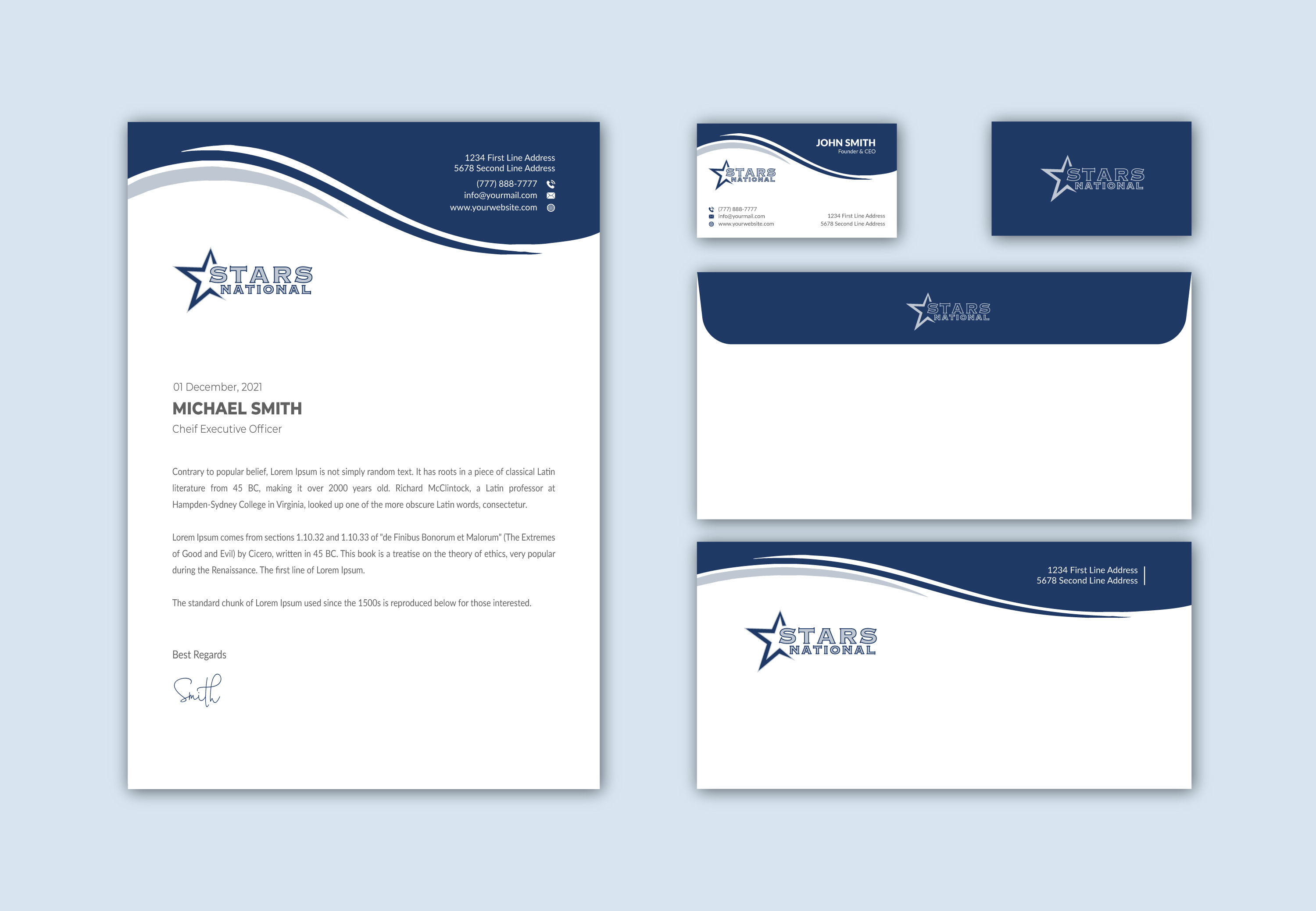 Stationery Design by Musa. A for this project | Design #26601172