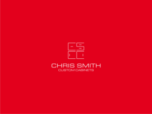 My business name: Chris Smith Custom Cabinets | Logo Design by Atvento Graphics