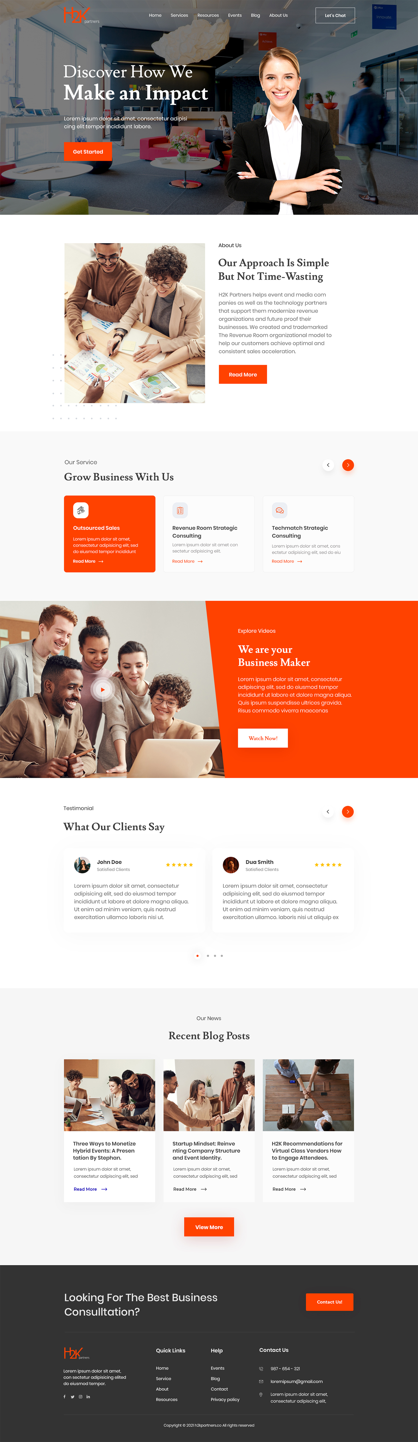 Web Design by Webvalley99 for H2K Partners | Design #26615511