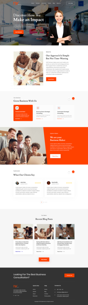 Web Design by prabir 3 for H2K Partners | Design #26615511