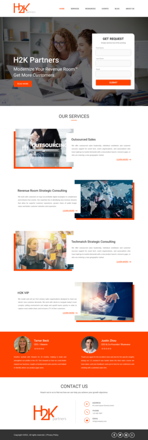 Web Design by Creative Capture for H2K Partners | Design #26611745