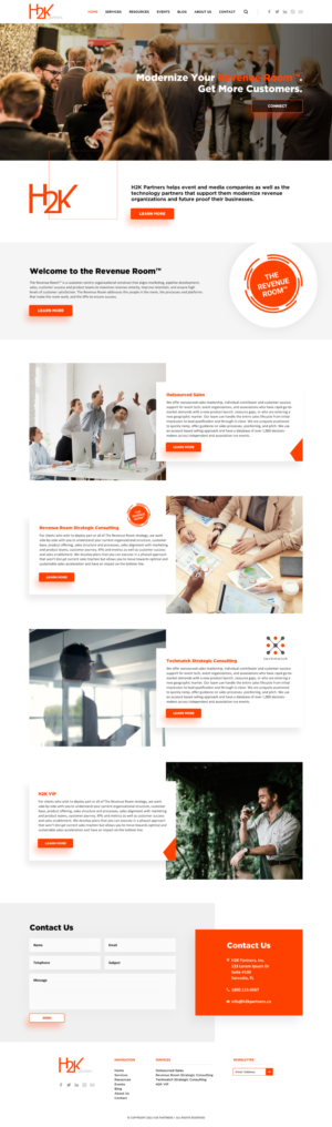 Web Design by -Marc Co Designs- for H2K Partners | Design #26623916