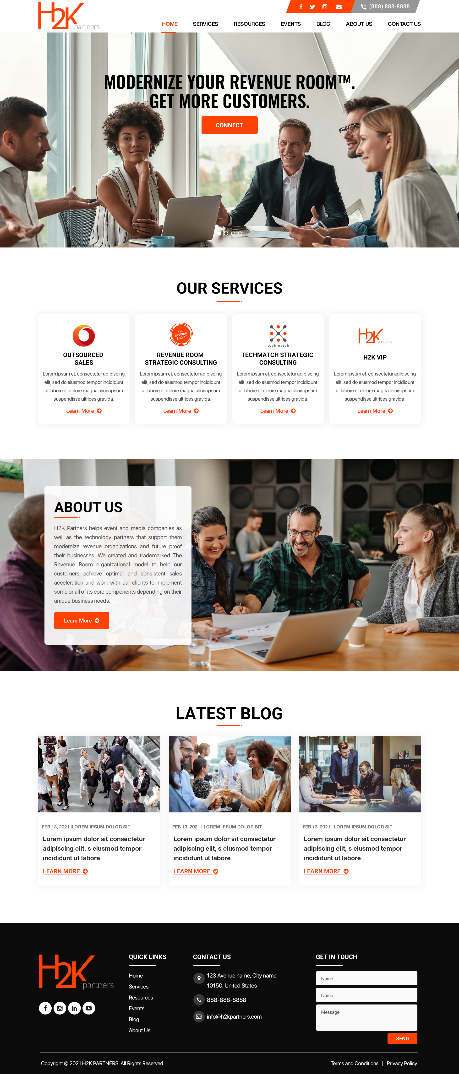 Web Design by Titan Eagle for H2K Partners | Design #26602319