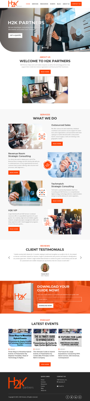 Web Design by Starlyn DS for H2K Partners | Design: #26605137