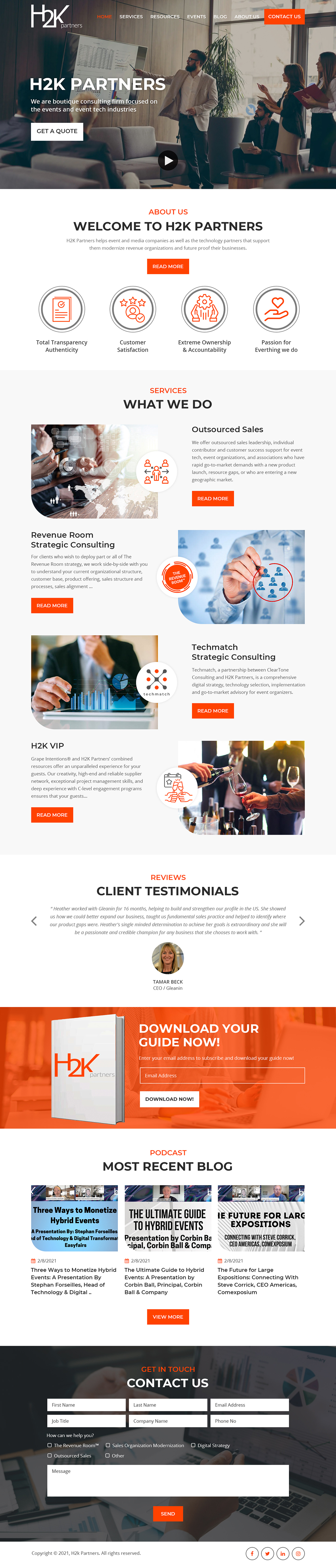 Web Design by Starlyn DS for H2K Partners | Design #26649908