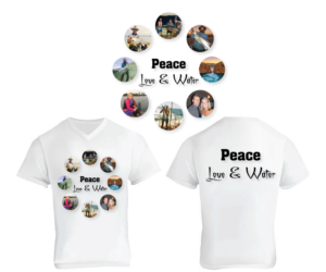 Peace Love and Water | T-shirt Design by Kalla