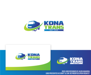 Design de Logo par alvinnavarra pour Kona Trans | Design : #26621001