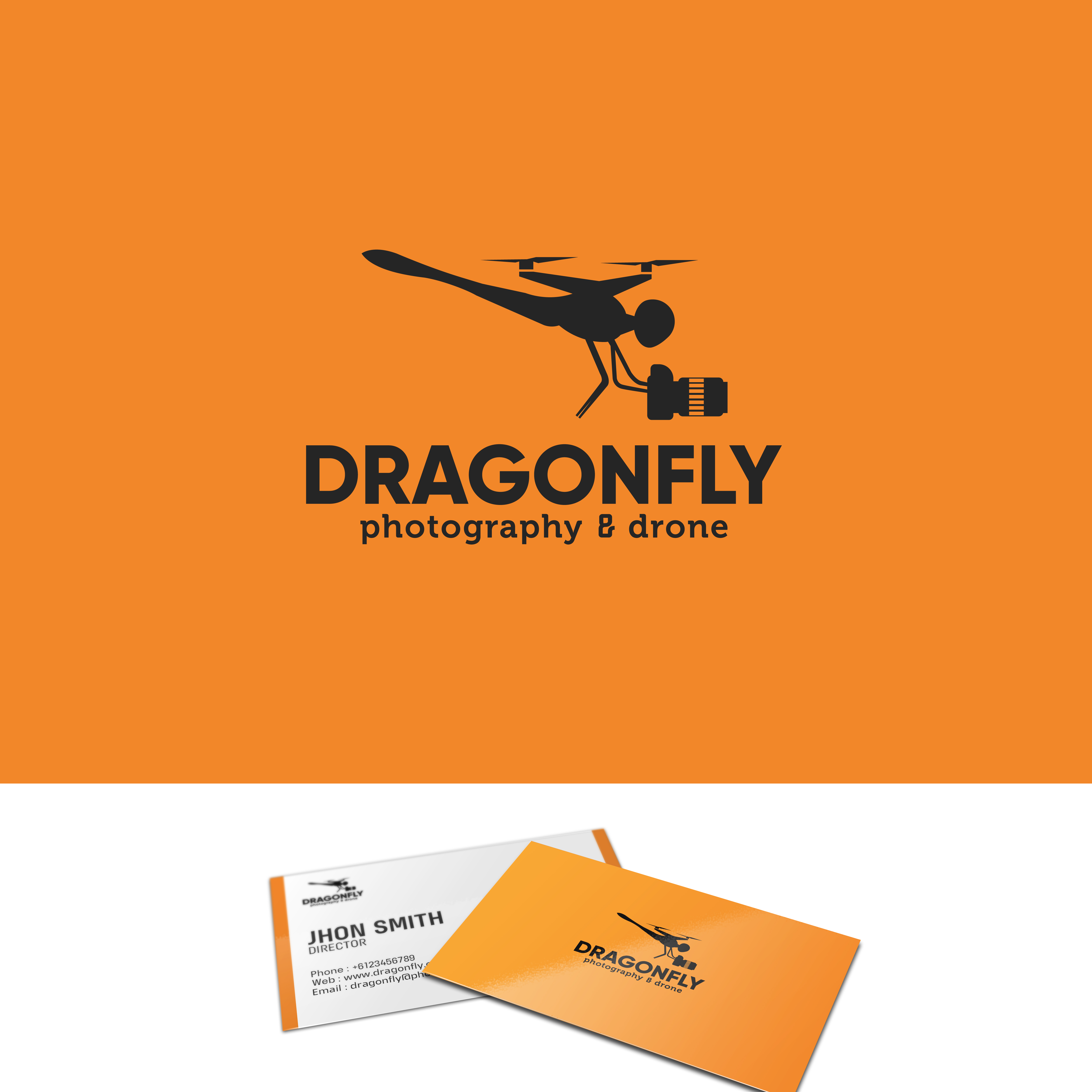 Logo Design by by kin for Dragonfly Drones & Photography Australia | Design #26620979