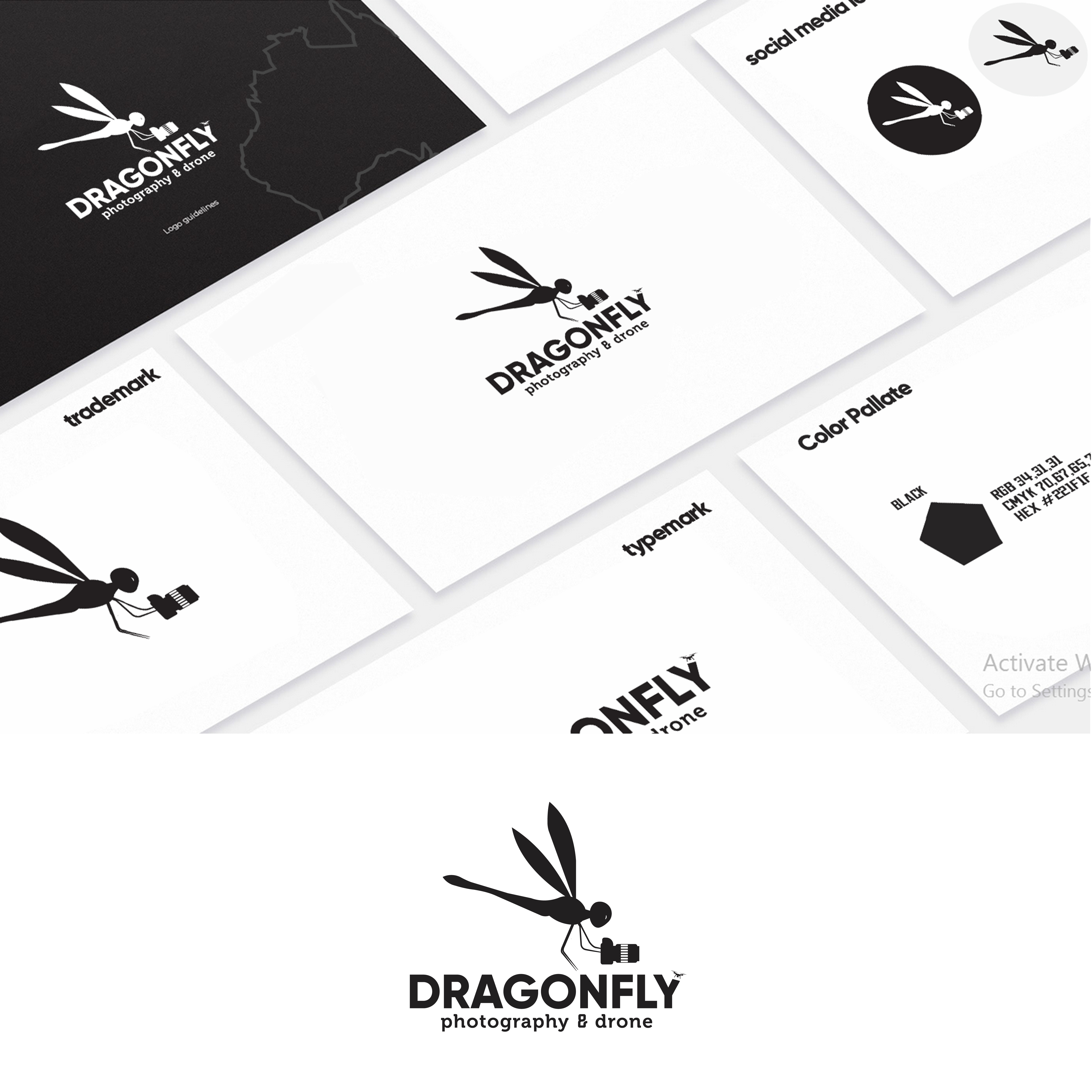 Logo Design by by kin for Dragonfly Drones & Photography Australia | Design #26628731