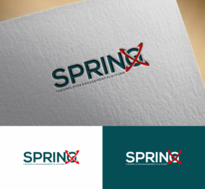 Spring X is Name of the app. the tagline is: The Employee Engagement Platform | Logo Design by marzuq