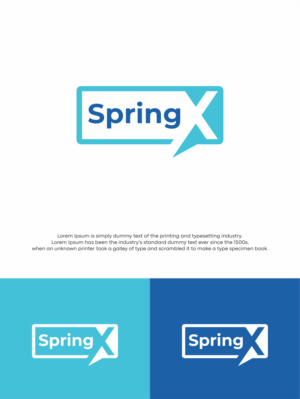 Spring X is Name of the app. the tagline is: The Employee Engagement Platform | Design de Logo par soriyeee