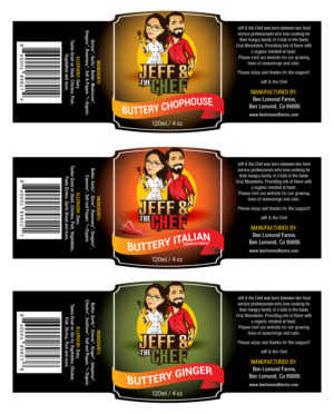 Jeff & the Chef 4 oz Lables | Diseño de Etiqueta por mmmarif1982