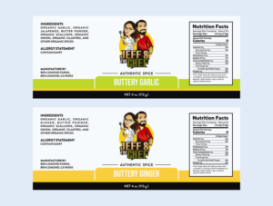 Jeff & the Chef 4 oz Lables | Diseño de Etiqueta por ammar_ed