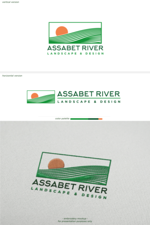 Assabet River (this is the new name) Landscape & Design (is what we do - smaller text underneath) | Logo Design by Birdcage