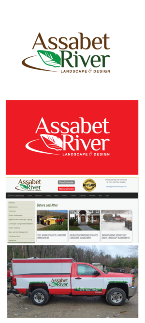 Assabet River (this is the new name) Landscape & Design (is what we do - smaller text underneath) | Logo Design by AbhishekkM'24